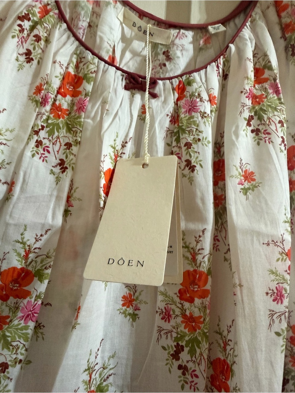 NWT Doen Julia Dress Petite Rose print M - Picture 8 of 10